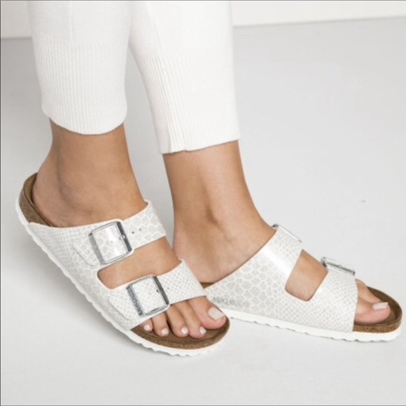 womens white arizona birkenstocks